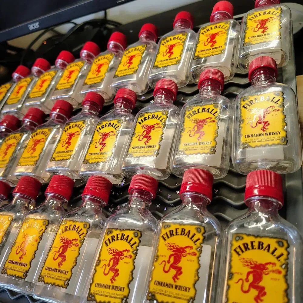 #CR18 - 27 EMPTY AND CLEANED FIREBALL PLASTIC CONTAINERS FOR CRAFTING